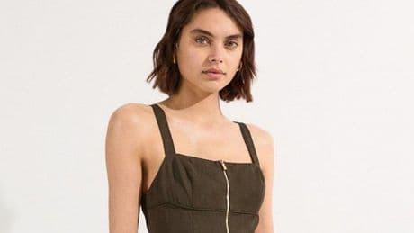Sale axes linen dress in autumn’s ‘it’ colour that’s perfect for transitional styling by 50%