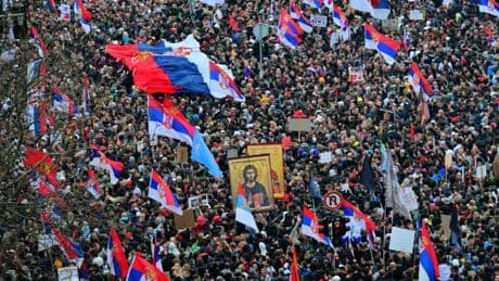 Serbian students, unions join forces for anti-corruption protest