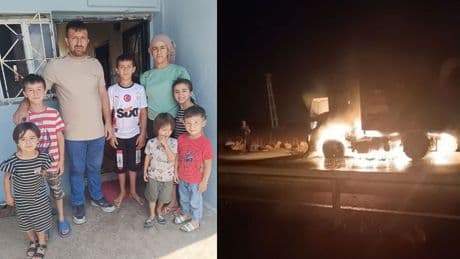 6 çocuklu ailenin yardım çığlığı: Geçim kaynakları olan TIR yandı, borç yüzünden evlerini satışa çıkardılar