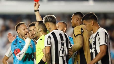 Neymar apologises to team-mates after being sent off for trying to copy Diego Maradona