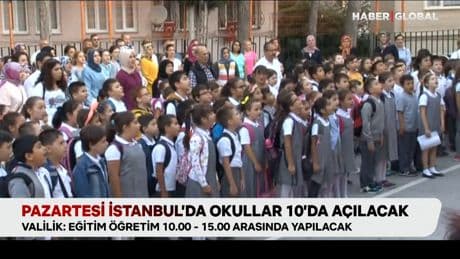 Pazartesi İstanbul’da okullar 10’da açılacak