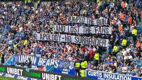 'Lost the fans' - Union Bears' board blast over Rangers vs Celtic tifo response