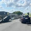 Auto over de kop na frontale botsing aan Molecule in Vichte: “Vlak naast de trampoline, gelukkig zonder kindjes”