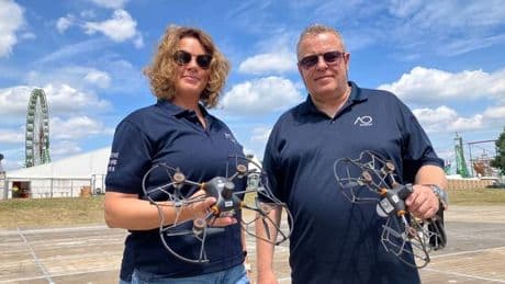 1.000 Farbpunkte am Himmel: Drohnenshows sind neue Attraktion der Rheinkirmes