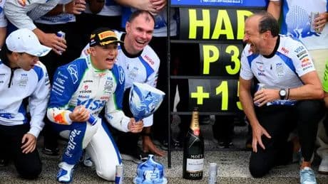 Isack Hadjar breaks first F1 trophy as Dutch GP podium celebrations take toll
