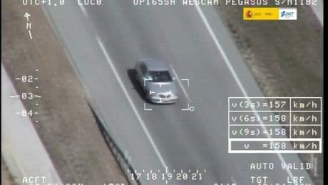 Un conductor sorprendido a 257 km/h en la AP-41 por el helicóptero Pegasus: ¿Puede ir a la cárcel?