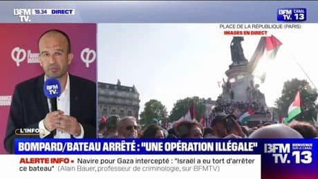 Bateau pour Gaza intercepté par Israël: "Cette opération est illégale", dénonce Manuel Bompard (LFI)