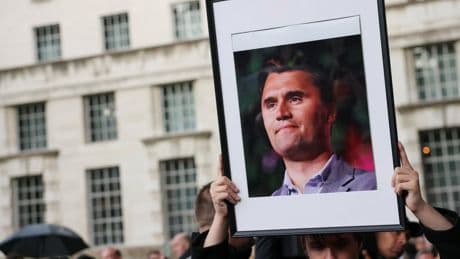 Charlie Kirk London vigil: Hundreds pay respects to MAGA influencer as speakers call for ‘war on evil’