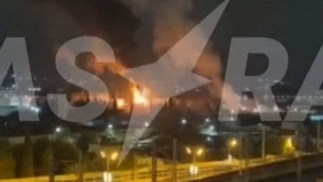 Ukrainian drone attack sparks blaze at oil refinery in Russia