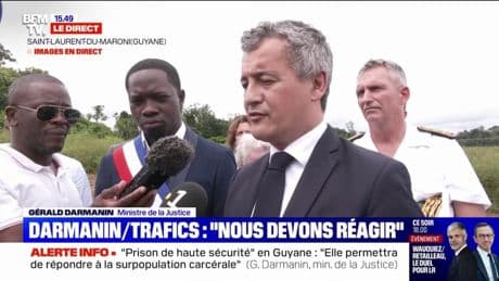Narcotrafic: "Nous devons réagir", estime Gérald Darmanin qui annonce la construction d'une prison de haute-sécurité en Guyane