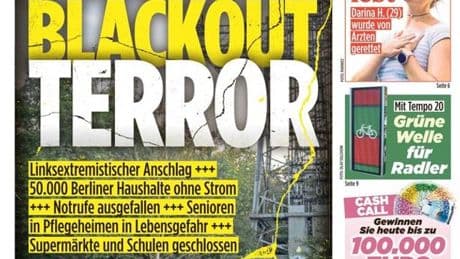 À Berlin, un “attentat au black-out” est attribué à l’extrême gauche