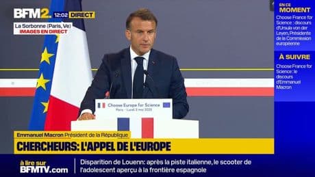 Emmanuel Macron: l'État va débloquer 100 millions d'euros supplémentaires pour attirer les chercheurs étrangers en France