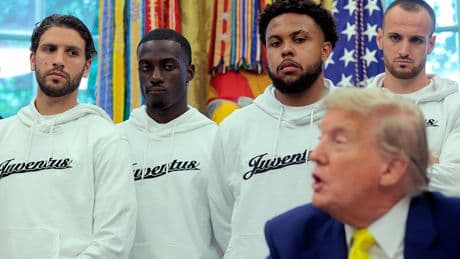 Trump Hosts Juventus Soccer Team, Discussing Iran and Transgender Athletes in Awkward Visit