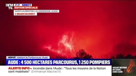 Incendie dans l'Aude: "On n'a plus de réseau, plus d'électricité, on est coupé de tout", raconte Hervé, habitant de Fontjoncouse