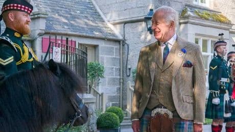 King Charles officially kicks off Balmoral summer holiday with cheeky pony