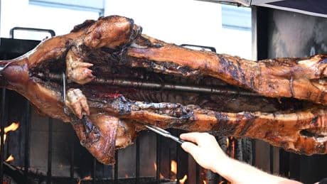 Veganer wollten es verhindern - Wettgrillen mit PETA, Söder und reichlich Schwein