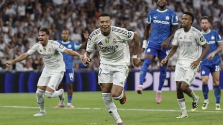 Mbappé lidera la remontada del Real Madrid ante el Marsella en el estreno en Champions (2-1)