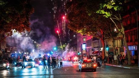 Paris engulfed in chaos with 2 dead including teenager and hundreds injured after PSG’s Champions League win