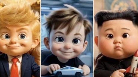Trump, Musk y Putin en versión bebé para enseñar «patriotismo» a los niños rusos