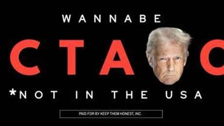 Instalan una valla en Miami que tacha a Trump de "aspirante a dictador"