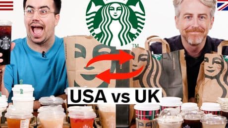 A Brit and an American try each other's Starbucks