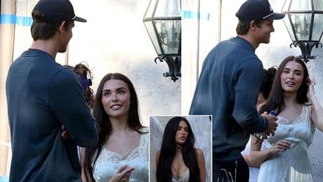 Madison Beer and Justin Herbert spark romance rumors as NFL star is spotted on set of singer's new music video