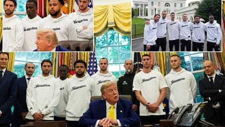 Baffled Juventus players hit out at 'weird' White House meeting with Donald Trump after president launched tirade on trans athletes and Iran