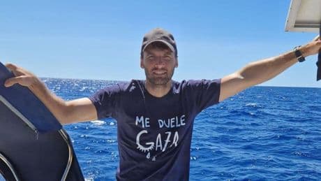 Rafa Borrego, activista a bordo de la Flotilla a Gaza: "Sabemos el tipo de monstruo impune que tenemos delante"