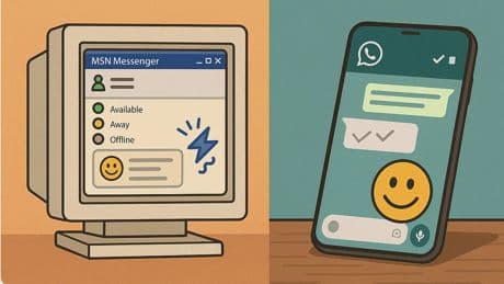 WhatsApp vs MSN Messenger, del zumbido al doble check: así ha cambiado la forma de chatear en 26 años