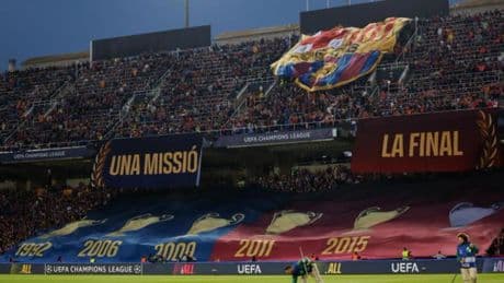 Noche grande en Montjuïc: semifinales de Champions, mosaico, homenaje y tributos especiales