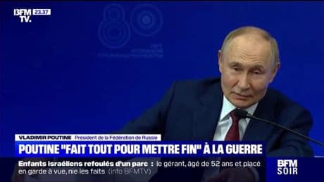 Guerre en Ukraine: "ils oublient que ce sont eux-mêmes qui ont commencé la guerre en 2014", lance Vladimir Poutine