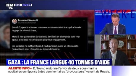 Story 5 : Gaza, la France largue 40 tonnes d'aide - 01/08