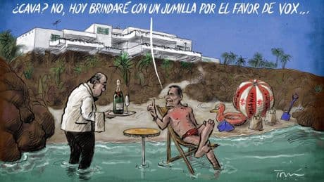 Sánchez brinda por Vox
