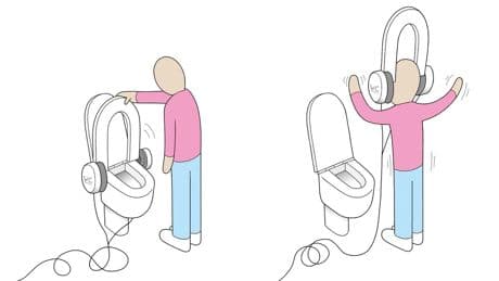 Muziek op het kantoortoilet? Over m’n lijk