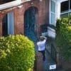 Pictured - 'arson' damage at TWO properties linked to Sir Keir Starmer: Counter-terror police probe suspicious blazes at PM's former North London homes as hunt for 'attacker' goes on