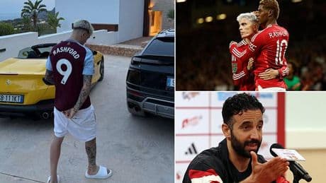 Alejandro Garnacho sparks anger among fans as he posts picture wearing fellow Man United exile Marcus Rashford's Aston Villa shirt in apparent dig at Ruben Amorim