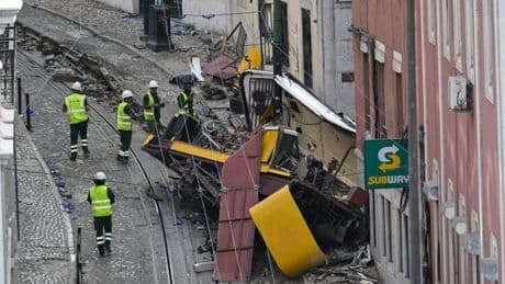 Three British people dead after Lisbon tourist tram crash