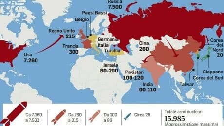 Armi nucleari aumentano in Cina, India e Pakistan. Gli esperti: «Nuova corsa all'atomica». La mappa e chi ne ha di più