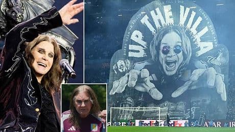 Ozzy Osbourne's 'special connection' marked by Aston Villa in tribute as Premier League club issues statement after Black Sabbath singer's death aged 76