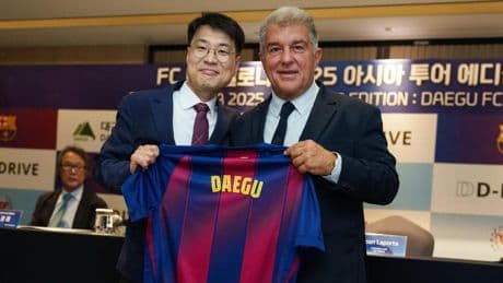 Encuentro culé con el alcalde de Daegu