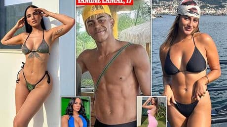 Lamine Yamal insists he did NOT try to meet adult film star, 29, after she threatened to leak voice messages from the Barca teenager - just days after he was spotted with a different model 12 years older than him