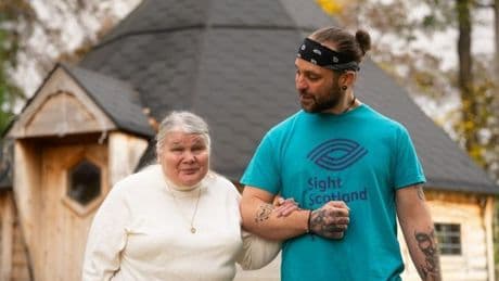 Blind Lanarkshire woman thanks charity which has helped her throughout her life