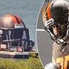 Cleveland Browns' unveiling of new helmet on Lake Erie goes horribly wrong