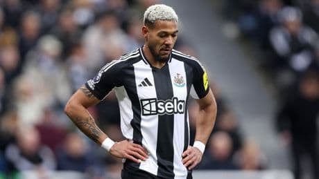 Joelinton set to miss rest of season in blow to Newcastle’s Champions League hopes
