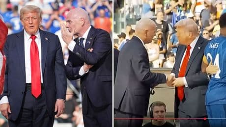Fifa-Boss Infantino steckt Trump bei Klub-WM-Finale etwas zu – der blickt ungläubig