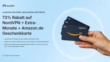 Jetzt NordVPN buchen und einen Amazon-Gutschein über 30 Euro erhalten