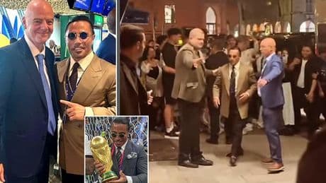 Salt Bae responds to claims he was 'KICKED OUT' of Champions League final party - after breaking FIFA rules during celeb-chasing World Cup antics