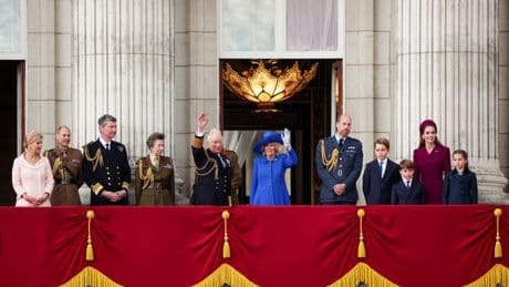 Royal family show united front with King Charles on balcony after Prince Harry’s bombshell interview