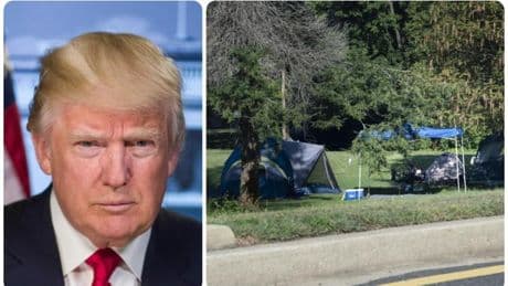 Trump fotografa i senzatetto mentre va giocare a golf: "Cacciamoli da Washington"