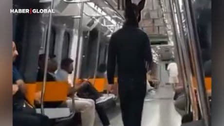 İstanbul'da metroda elinde tüfekle gezen tavşan kostümlü şüpheli: "Partiden çıkmıştım"